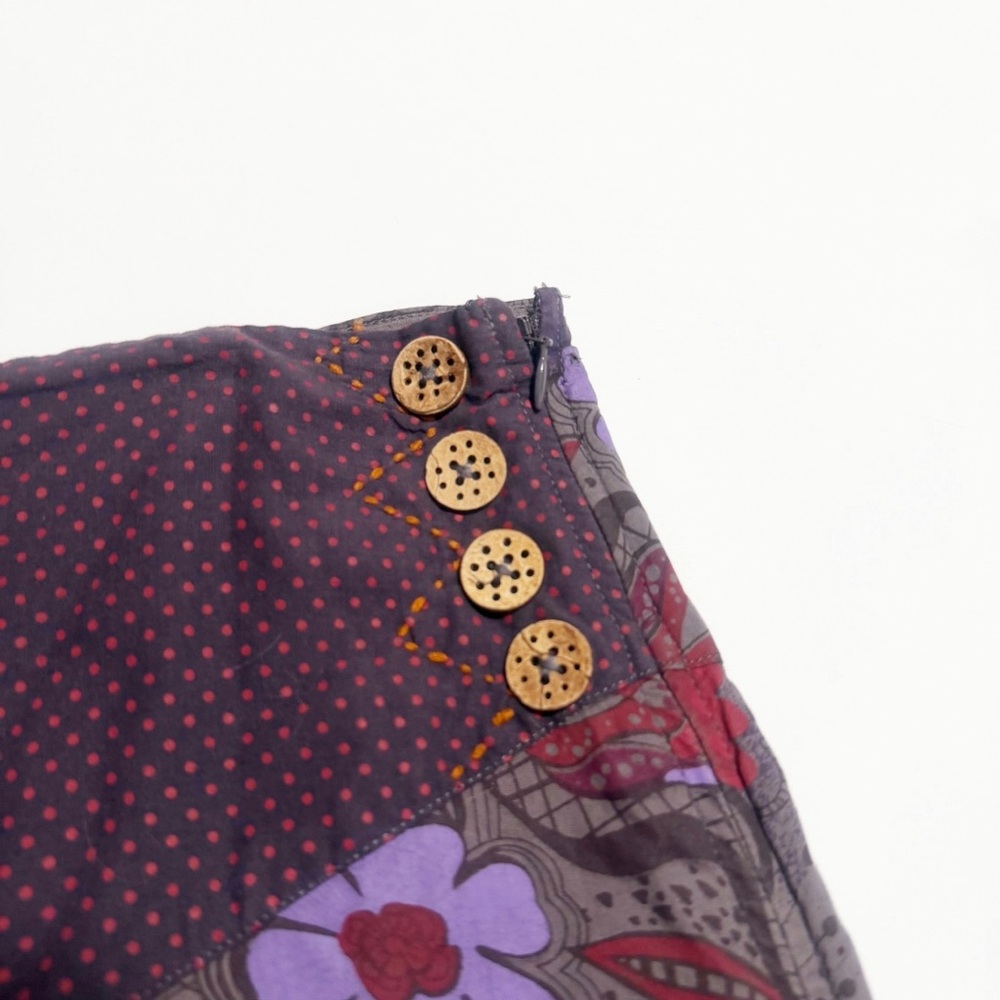 Joe Browns Mixed Floral Patchwork Pleated Asymmetric Hem Skirt - Picture 5 of 9